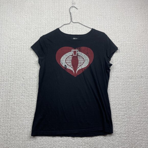 VTG Y2K 2008 G.I. Joe Cobra Commander Hasbro x Takecover T-Shirt Wom Sz L Black - Picture 1 of 11